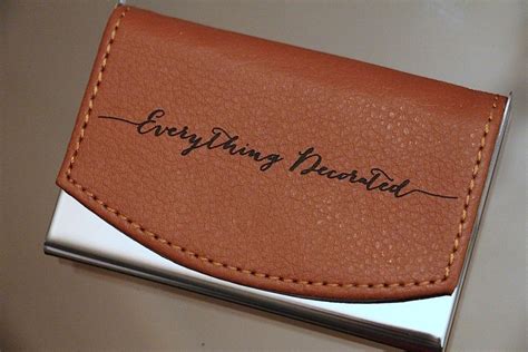 leather business card holders personalized.